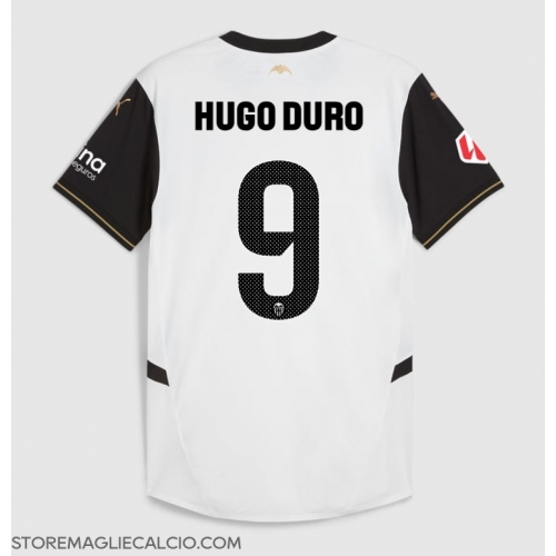 Valencia Hugo Duro #9 Maglia Gara Casa Repliche 2024-25 Maniche Corte Valencia Hugo Duro #9 Maglia Gara Casa Repliche 2024-25 Maniche Corte